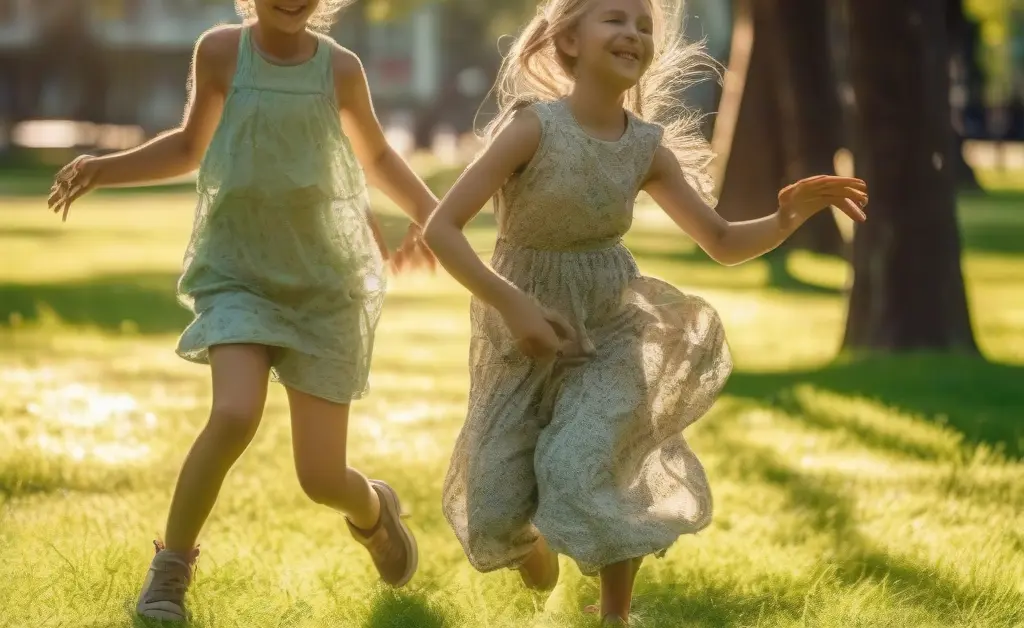 Children playing outside on a sunny day symbolizing healthy immune systems supported by natural remedies.