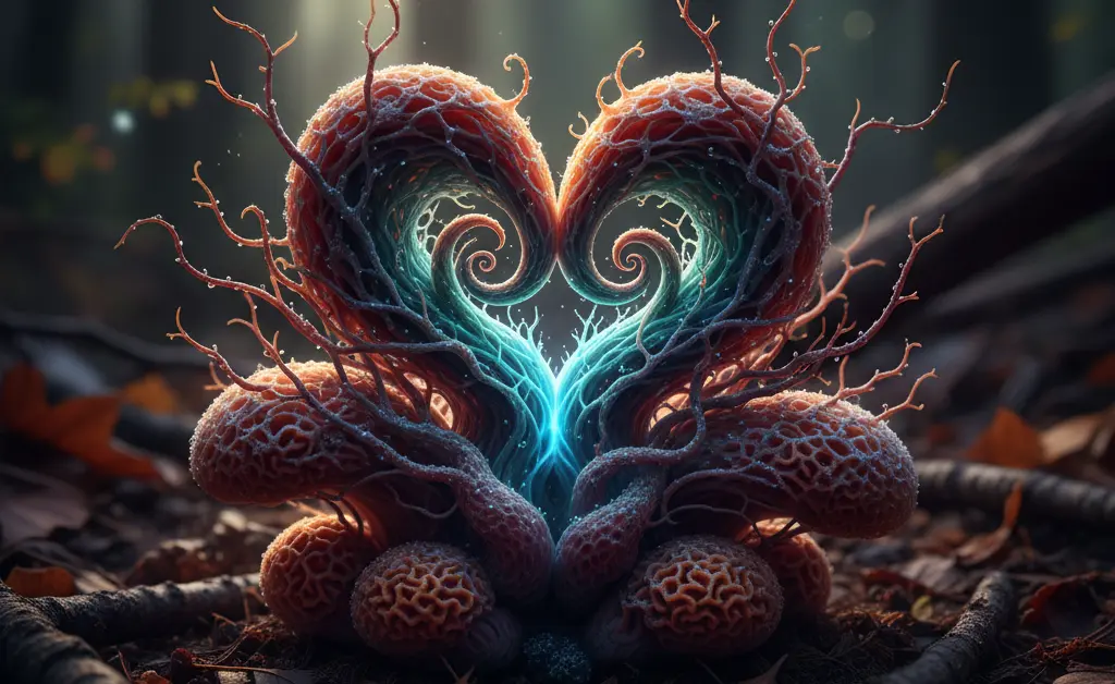 A visually striking, artistic close-up showcases the intricate details of a unique fungal growth, evoking themes of nature's power and the narrative of cordyceps mushroom last of us.