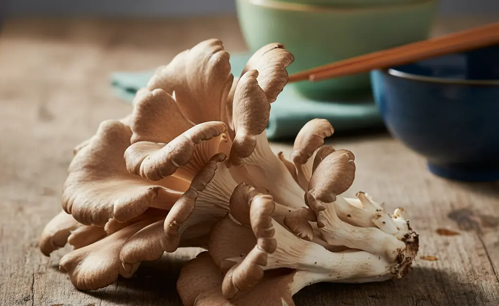 A visually appealing arrangement showcasing the maitake mushroom in chinese culinary tradition.