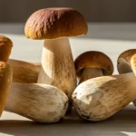 A visually appealing display of freshly harvested porcini mushrooms, emphasizing the comprehensive details about porcini mushroom nutrition within the article.