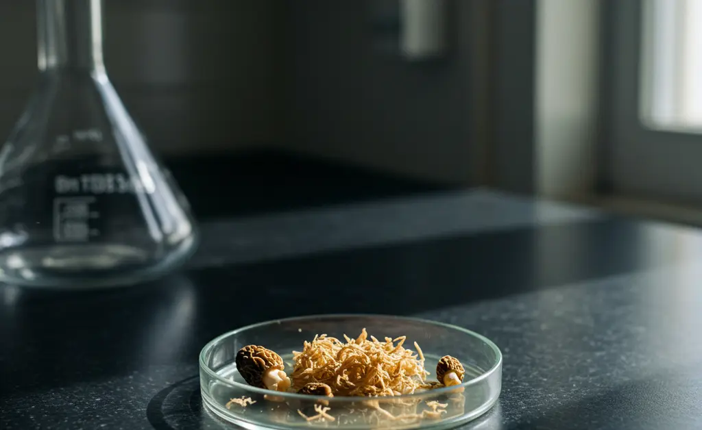 A high-quality image of morel mushroom spores for sale, showcasing their potential for home cultivation.