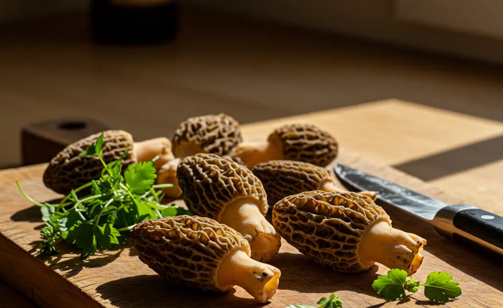 A visually stunning arrangement showcasing Morel Mushrooms and How to Use Them, presented as a culinary inspiration.